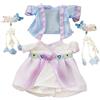 niannyyhouse 20 cm peluche bambola antica Hanfu vestito scialle vestito forcina 20 cm vestire bambola (blu+viola)
