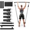Belle Vous Attrezzi per Pilates Workout - con 4 Elastici da Allenamento - Set Trazioni alla Sbarra - Barra Ginnastica - Palestra in Casa - Uomo e Donna - Yoga Stretching e Fitness