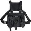 FAMKIT Marsupio tattico, tasca sul petto, borsa a tracolla funzionale, per streetwear/allenamenti/ciclismo/escursionismo, Nero , alla moda