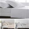 COTTON ARTean Set di lenzuola in raso cotone egiziano a 400 fili bianco letto da 160 x 190/200. 100% cotone egiziano bianco.