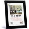 3-B Cornice portafoto HIT - nero - 15x20 cm - cornice in legno con vetro acrilico