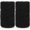 G2PLUS 200m Spago Nero: 2mm Cordoncino in Cotone,Cordoncino Natalizio per Regalo Decorazioni,Fai-da-Te,Baker Twine Artigianale,Imballaggio Regalo