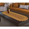 MforStyle, Runner da tavola in pizzo, dimensioni 35,6 x 119,4 cm, Poliestere, B - Antique Gold, 14x47