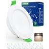 HOMEOW Faretti LED da Incasso per Cartongesso, 5W 400LM Faretti LED Soffitto Incasso Cartongesso Luce Naturale 4000K, Foro 68-80mm, IP44 Faretto Incasso per Bagno Cucina, Set di 10
