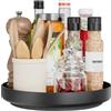 JANE EYRE Girevole Portaspezie Organizer Lazy Susan - 360° Rotanti vassoio in Metallo Portaoggetti Organizzatore 28cm per Dispensa Cucina Mobile Piano di Bagno Frigorifero Tavolo, Nero