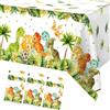 Frigg Tovaglia Dinosauro Party, 3Pz 220 * 130cm Tovaglie Verdi con Dinosauro, Tovaglia di Compleanno, per Decorazioni Festa Dinosauro, Decorazioni Compleanno Bambini Ragazzi, Baby Shower