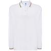 JHK Polo Uomo regular Manica Lunga Bianca + Italia