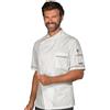 ISACCO Giacca Cuoco Dubai Bianco + Tricolore 65% Poliestere 35% Cotone ISA059965