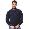 JHK Felpa Zip Collo Alto Blu Navy Italy JHK
