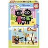 Educa - Set di 2 puzzles per bambini con 48 pezzi | Milo. Misure: 28 x 20 cm. Raccomandato da 4 5 6 anni (19542)
