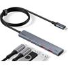 Aceele Hub USB C 3.2 Sdoppiatore con 2 Porte USB-A e 2 Porta USB-C, 10Gbps Adattatore USB 3.2 Gen 2 con Cavo Lungo 100cm, Hub Multipresa Tipo C per Laptop, PC Desktop, MacBook Pro/Air, iPad, ecc.