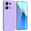 ARRYNN Custodia per Xiaomi Redmi Note 13 4G (6.67) Cover + Pellicola Protettiva Vetro Temperato,Liquid Silicone TPU Case Cover per Xiaomi Redmi Note 13 4G - Viola