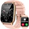 LLKBOHA Smartwatch Donna - 1,85'' Schermo Tattile Orologio Smart Watch Chiamate Bluetooth, Con cardiofrequenzimetro da polso/ossigeno nel sangue/contapassi/monitoraggio del sonno per Android iPhone