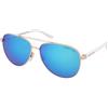 Michael Kors Hvar MK5007 104525 | Occhiali da Sole Graduati o Non Graduati | Prova Online | Unisex | Metallo | Pilot | Bianco, Oro | Adrialenti