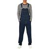 TDEOK Jeans da lavoro da uomo, in denim, a vita alta, classica, vestibilità comoda, con bretelle regolabili, salopette, tinta unita, vintage, casual, da lavoro, da uomo, Blu scuro, XL