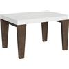 Itamoby Tavolo allungabile 90x130/390 cm Spimbo Mix piano Bianco Frassino - gambe Noce