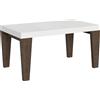 Itamoby Tavolo allungabile 90x160/420 cm Spimbo Mix piano Bianco Frassino - gambe Noce