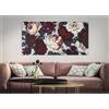 Mauro Ferretti DIPINTO SU TELA WHITE/RED FLOWER LIGHTBACK150X3,8X76