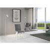 Itamoby Sedia Trudy gambe bianche cuscino grigio 11