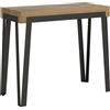 Itamoby Consolle allungabile 90x40/300 cm Rio Premium telaio Antracite