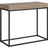 Itamoby Consolle allungabile 90x40/300 cm Nordica telaio Antracite
