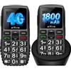 artfone 4G VoLTE Cellulare per anziani senza contratto, con tasti grandi, Dual SIM Rentnerhandy, telefono cellulare con pulsante di emergenza SOS, batteria da 1800 mAh