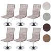 Mendler - Set 6x Sedie Hwc-c41 Design Moderno Tessuto Sala Pranzo Grigio Ghiaia