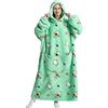 LATH.PIN Coperta con cappuccio Felpa Gigante indossabile Esteso Oversize con Cappuccio Maglione Coperta Hoodie Oversized Coperta accogliente Sherpa con maniche e tasche enormi Adatto per adulti signore uomini