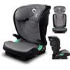 LIONELO Neal seggiolino auto 15-36 kg Isofix i-Size regolazione dello schienale a 3 livelli protezione laterale regolazione altezza del poggiatesta ventilazione (Grigio)