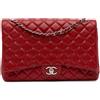 CHANEL Pre-Owned - Borsa a spalla Maxi Classic Caviar Double Flap 2010-2011 - Donna - pelle caviar - Taglia unica - Rosso