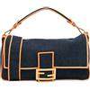Fendi Pre-Owned - Borsa a tracolla Baguette grande denim anni '10-'23 - Donna - Denim - Taglia unica - Blu