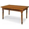 MILANI HOME DYLAN - tavolo da pranzo allungabile in legno massello con gamba tornita cm 80 X 140/180/220