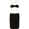 CHANEL Pre-Owned - Abito con design color-block 2009 - Donna - lino/cotone/lana/seta/nylon - 38 - Bianco