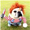 DELIFUR Dog Awful Costume Pet Vestiti di Halloween Cat Cosplay Party Suit Funny Dog Costume Cani di taglia piccola e grande (L)