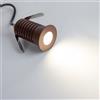 Faretto Segnapasso LED 3W, IP67, Corten, Professional Bianco Caldo 2.700K