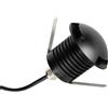 Faretto LED 3W Tridirezionale IP67 Nero - Professional Colore Bianco Caldo 2.700K