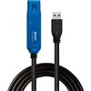 Lindy - Cavo Prolunga USB 3.0 Active Extension Pro 10 Metri, Connettore USB Tipo