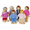 Aolso Casa Delle Bambole - 7 Pezzi, Famiglia in Legno, Statuette e Accessori per Bambole (Stile Nordico)
