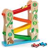Trudi SEVI Rampa per macchinine (3 Veicoli) | Trudi by Giochi in Legno educativi Prima Infanzia. Costruzioni e Giocattoli. Regalo di Natale e Compleanno per Bambini | 25,4x9,1x28,5cm Wood | Modello 88057