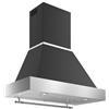 BERTAZZONI K100HERTX+KC36HERTNE Cappa a parete, 100 cm, Installazione a parete, Serie Heritage, Nero Opaco, 1 Motore, Nuova Classe A