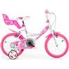 Dino Bikes 164RN Bici Little Heart 16 Pollici Bambina Bianco Rosa