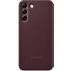 Samsung Smart Clear View Cover Custodia con finestra di visione per Galaxy S22+ 5G, Burgundy