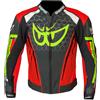 Berik Giubbotto Moto in Pelle Berik 2.0 LJ-191320FR Nero Rosso Gia