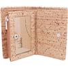BOSHIHO Portafoglio di Sughero, Boshiho Portafogli Ecologico Vegan in Sughero con Blocco RFID Portafoglio Porta Carte Bi-fold Portafoglio con Holder Carte da Credito d'Identità e Porta Mone(Cork 02)