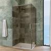 DEGHI Box doccia 80x100 cm scorrevole vetro temperato 8 mm bronzato profilo cromo 200 h - Tessa