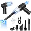 Thecoopidea Aspirabriciole Senza Fili,3 in 1 9000PA Aspirapolvere Portatile Mini ,USB Auto Aspirapolvere Alta Potenza Aspirazione, con Filtraggio HEPA,Pulizia per Capelli, Auto, Casa, Ufficio, Cucina -Nero