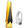 kyaoayo Massaggiatore viso multifunzione RF con 3 in 1 anti-invecchiamento, inserti dorati 24 K, 12.000 giri/min, ultrasuoni EMS & Dual-RF, strumento di bellezza ricaricabile con custodia da viaggio