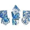 Dice4friends DIC37391 - Set di dadi Confetti: Blue Sulfer (7) Cubi