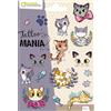 Avenue Mandarine CC056C Tattoo' Mania Tatuaggi temporanei, Gattini