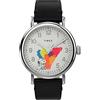 Timex Standard x Peanuts Dream in Color 40mm Orologio cinturino in pelle TW2V60900, Nero e bianco, Moderno